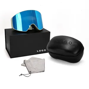 제조 업체 직접 판매 자기 사용자 정의 스키 고글 UV400 스포츠 안경 안티-안개 눈 고글 사용자 정의 스노우 보드 고글
