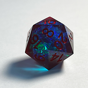 การจับคู่สีของซูเปอร์แมน -- ทำด้วยมือเรซิ่นสีแดงมีคมลูกเต๋า DND-เกม RPG - Product Image 6