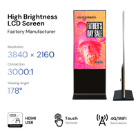 Kiosco Digital Interactivo con Pantalla Táctil Android para Interiores, Pantalla Publicitaria Full HD con Animación y CMS Integrado