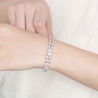 Bracelet Tennis Moissanite VVS 3mm Scintillant en Argent Sterling 925 pour Dropshipping – Produit de Haute Qualité