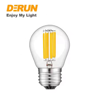 Ampoule LED à filament antique Edison, équivalent à une ampoule incandescente de 40W, 4W G45 E27, transparente, FMT-G45