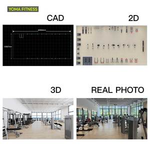 Plan complet d'équipement de fitness pour le nouveau projet de club Machines de <span class=keywords><strong>musculation</strong></span> complètes à broche et à chargement sélectif de Guangzhou - Product Image 2