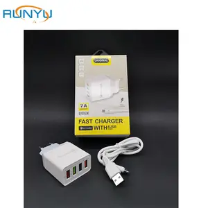 Trending 2021 Product 4 ports universal EU plug usb adapter charger travel wall kit for Mobile Phone