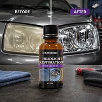 Revêtement de restauration de phares en résine de silicone ZSZY professionnel, protection UV permanente, anti-jaunissement, pour phares de voiture, transparent