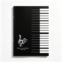 Cuaderno de Partituras Personalizado, Encuadernado con Grapa, Papel para Partituras, para Teoría de Composición Musical y Estudiantes