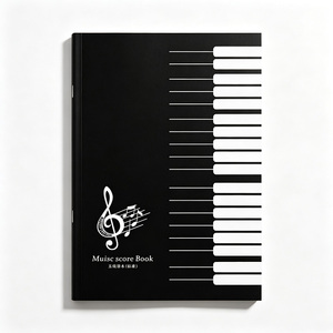 Carnet de manuscrit musical personnalisé, relié à cheval, en papier à staves, pour la théorie de la composition musicale et les étudiants - Product Image 2