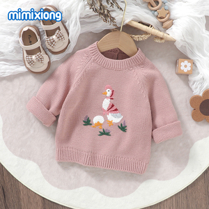 Nuevo Estilo Mimixiong Suéteres y Cárdigans <span class=keywords><strong>de</strong></span> <span class=keywords><strong>Punto</strong></span> con Lindo Patrón Bordado para Recién <span class=keywords><strong>Nacido</strong></span> Ropa para Niños - Product Image 2