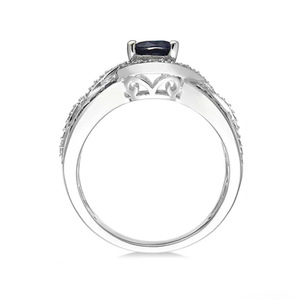 Anello con Pietra Blu in Stile Vintage per Donne, Gioiello da Dito Scintillante alla Moda per Uso Quotidiano - Product Image 2