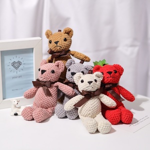 Peluches Ours en Peluche Mignons de 6 Pouces, Pendentifs de Sac, Porte-clés, Cadeaux, Décoration pour Anniversaire, Mariage, Fête - Product Image 1