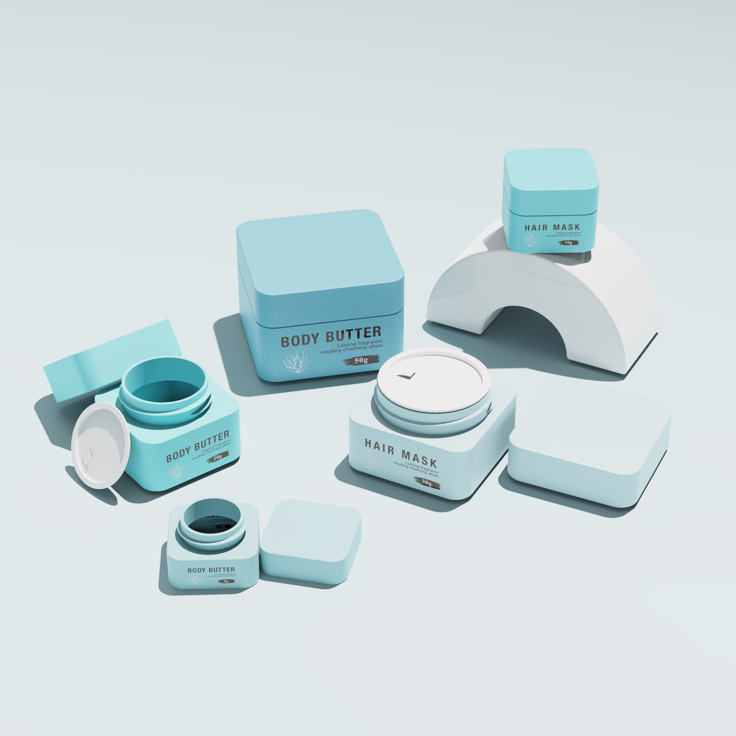 8oz body butter jars packaging