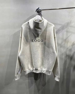 Sudadera Chaogongfang de Invierno para Hombre de Alto Gramaje 100% Algodón de Corte Holgado con Capucha, Bolsillos y Diseño de Letras Estampadas en Relieve - Product Image 3