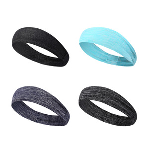 Summer Sports <b>Headband</b> For Men Nylon Ice <b>Silk</b> Quick Drying Breathable Running Sweatband Solid Color High Elasticity - Product Image 1