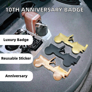 LEADWAY Luxury 10th Anniversary 3D Metal <b>Car</b> Badge Wrangler Rubicon Renegade Patriot Willys Body Decorative <b>Stickers</b> 1 Year - Product Image 2