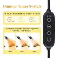 Lampe chauffe-bougie à intensité variable avec minuterie, interrupteur variateur, cordon d'alimentation américain, prise USB AU EU UK, éclairage ponctuel, lampe de culture pour plantes