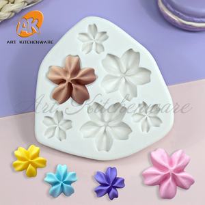 AK <span class=keywords><strong>Sakura</strong></span> Fleur Personnalisé Fondant 3D Silicone Décoration De Gâteau Moules Résine Argile Silicone Chocolat Moules Silicone Pâtisserie Outil De Cuisson - Product Image 3