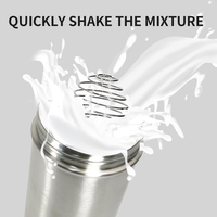 Bouteille de shaker à protéines de sport en acier inoxydable écologique à double paroi isolée sous vide de 27 oz avec logo personnalisé, boule de mélange, eau bouillante