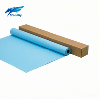 Papel para Plotter CAD, Rollo Azul de Doble Cara, Varios Tamaños de Núcleo, Ecológico y Reciclable