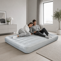 Lit gonflable double automatique personnalisé, matelas pneumatique en toile épaissi et surélevé pour le camping et la maison