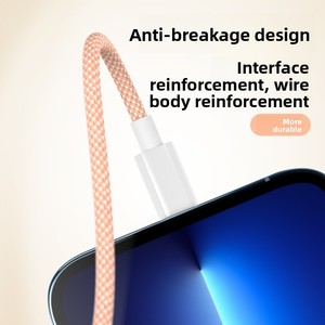 Câble en nylon tressé à <span class=keywords><strong>charge</strong></span> <span class=keywords><strong>rapide</strong></span> PD pour appareils Apple <span class=keywords><strong>Compatible</strong></span> <span class=keywords><strong>iPhone</strong></span> 14 <span class=keywords><strong>11</strong></span> écouteurs câble de données de <span class=keywords><strong>charge</strong></span> Flash 13 <span class=keywords><strong>charge</strong></span> - Product Image 3