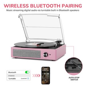 <span class=keywords><strong>Tocadiscos</strong></span> Portátil con Bluetooth a <span class=keywords><strong>Precio</strong></span> <span class=keywords><strong>de</strong></span> Fábrica, Altavoces Integrados, Reproductor <span class=keywords><strong>de</strong></span> <span class=keywords><strong>Vinilo</strong></span> <span class=keywords><strong>de</strong></span> 3 Velocidades, <span class=keywords><strong>Tocadiscos</strong></span> Vintage - Product Image 6