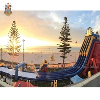 Grand toboggan aquatique gonflable pour l'aventure estivale, fabriqué en PVC de qualité commerciale durable, comprend un souffleur et des kits de réparation