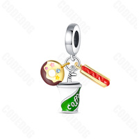 Factory Fit Original Pan Sweet Cake Pizza Food Style Designer Charme Femme Personnalisé Fine Jewelry Pendentifs Charme Bracelet Mignon