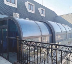 Miễn phí đứng ngoài trời nhôm sunroom thông minh có thể gập lại mùa đông Patio bao gồm với mái bằng phẳng không thấm nước khung nhôm phòng mặt trời - Product Image 4