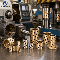 Boulon en bronze autolubrifiant, graissage au graphite, en cuivre, cylindrique et à bride, roulement sans huile pour machines industrielles