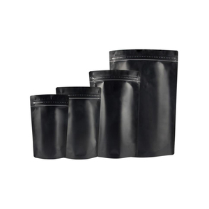 Matte Black Aluminum Foil Stand Up <span class=keywords><strong>Pouch</strong></span> Với <span class=keywords><strong>Zipper</strong></span> Cho Thực Phẩm, Cà Phê In Tùy Chỉnh Đứng Lên Túi, Bao Bì Cà Phê Túi - Product Image 1