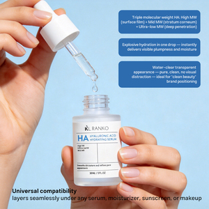 Sérum Hydratant Multi-Acide Hyaluronique 3D Personnalisé OEM, Hydratation Profonde, Repulpant, Réparation de la Barrière Cutanée, Soins du Visage, Produits de Soins de la Peau - Product Image 3