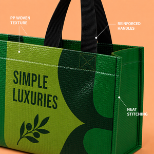 Bolsas de Compras Laminadas Impermeables Reutilizables de Gran Capacidad con Logotipo Personalizado, Bolsas de Almacenamiento de Polipropileno Tejido Personalizadas - Product Image 3