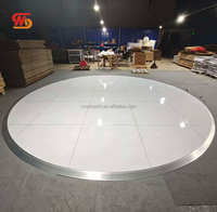 Plancher de danse miroir à carreaux noir et blanc lisse pour intérieur/extérieur, plancher de danse portable pour mariage, décoration d'événements