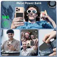 Toptai Power Bank pengisian daya nirkabel magnetis, ultra ramping 5000mAh, pengisian cepat 20W tipe-c 15W Input nirkabel