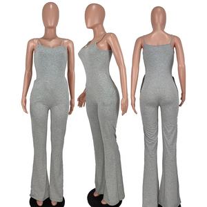 <span class=keywords><strong>2022</strong></span> mode été femmes une pièce <span class=keywords><strong>combishort</strong></span> maison porter sans manches couleur unie sans manches poche conception fronde combinaison - Product Image 6