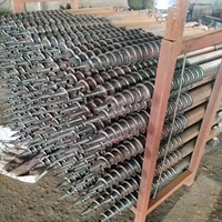 Fondation de construction personnalisée liée à l'énergie solaire 60mm/76mm/89mm photovoltaïque post vis Pile bride terre ancre vis tuyau