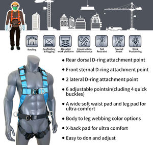 Ceintures <span class=keywords><strong>de</strong></span> sécurité réglables pour l'escalade sur poteaux, construction, crochet simple, <span class=keywords><strong>gilet</strong></span> <span class=keywords><strong>de</strong></span> sécurité à cinq points, corps entier, travail en hauteur, ceinture <span class=keywords><strong>de</strong></span> sécurité - Product Image 5