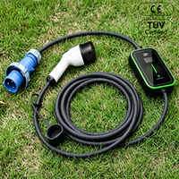 Nouvelle station de recharge portable pour véhicules électriques KED et chargeur embarqué avec interface Type 1, options de prise Schuko/UK/CEE, 7 kW, IP65, câble de 5 m
