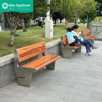 Banc long d'extérieur en acier inoxydable avec dossier réglable, design minimaliste et moderne pour les parcs et les cours