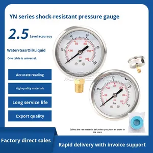 Высококачественные недорогие манометры из нержавеющей стали 304 (2,5 дюйма/63 мм) с нижним подключением для измерения давления глицерина, воды, газа и масла - Product Image 3