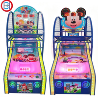 Machine de jeu d'arcade de basketball de rue d'intérieur bon marché, à monnayeur, en plastique, en anglais, pour enfants