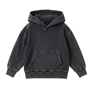 Sudadera con Capucha Personalizada para Niños, 360GSM, Felpa Francesa, Estilo Vintage Lavado, Sudadera Holgada, Ropa Urbana Infantil - Product Image 2