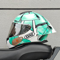 Nouveaux casques de moto intégraux ORZ avec visière simple, doublure en mousse ABS, fermeture rapide pour hommes et femmes, toutes saisons