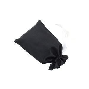 Sac fourre-tout de luxe en satin de qualité supérieure avec fermeture éclair et logo personnalisable pour chaussures, sac anti-poussière en satin pour cheveux - Product Image 3