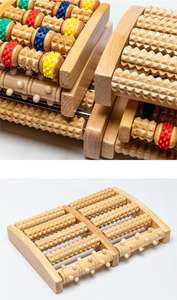 Masseur de pieds en bois portable avec technique Shiatsu originale 5 rangées de couleurs pour la relaxation et le soulagement des douleurs dorsales aux jambes - Product Image 2