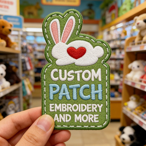 EYD Customized logo Chinese Heat Transfer Cartoon Cute Rabbit Animals Luxury Small Funny Embroidery Iron on <strong>Patch</strong> for Clothing - Product Image 1