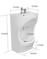 Kidoir Islamique Céramique 2 En 1 Waschbecken Wudu Station d'ablution Lave-pieds Lave-pieds Wudhu Lavabo Pour Maison Musulmane