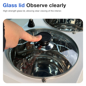 เครื่องกวนสารแบบแม่เหล็กดิจิตอลรุ่นใหม่ พร้อมแท่นทำความร้อนแบบ 2 ช่อง และอ่างน้ำควบคุมอุณหภูมิได้ สำหรับใช้ในห้องปฏิบัติการ - Product Image 4