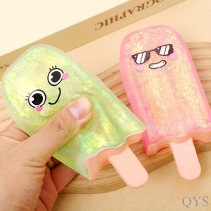 Jouet sensoriel anti-stress QYS Glitter Popsicle Squishy, doux et à récupération lente, pour enfants et adultes - Product Image 1