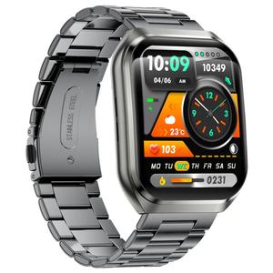 Smartwatch Sportivo MT66 con Cinturino in Acciaio, Schermo IPS Curvo da <span class=keywords><strong>1</strong></span>,83 Pollici, Batteria da 1000mAh, Impermeabile IP68 - Product Image 6