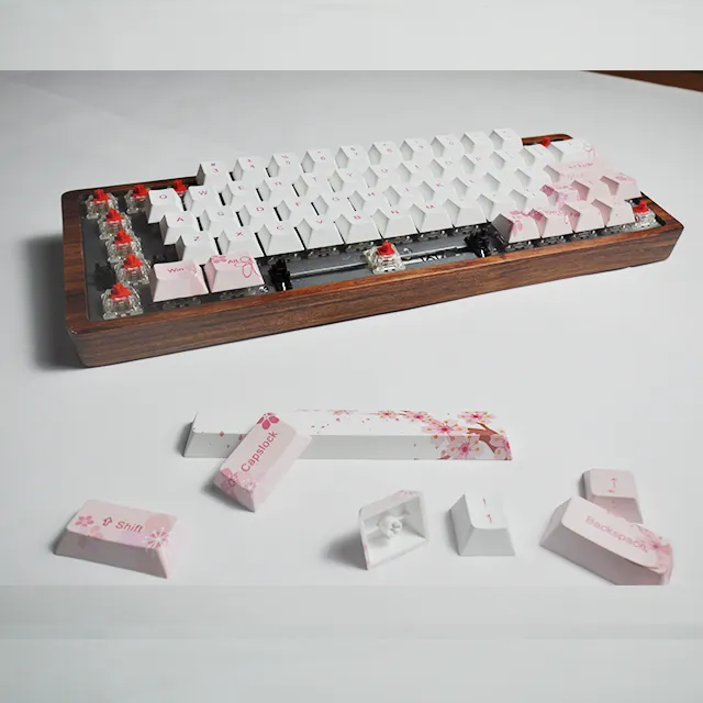 2020 Newest Anti Ghost PBT Material Custom Design Heat Transfer Sublimation Coated 3d Mechanical Keyboard